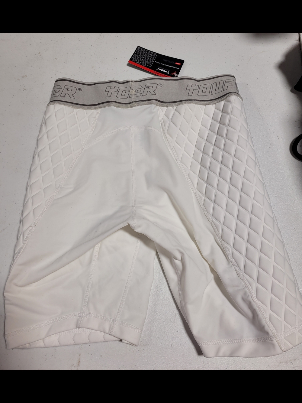 White Padded Women’s Softball Sliding Shorts - Picture 5 of 5